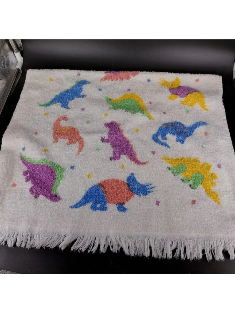 Vint Dinosaur Bath Hand Towel Set 30x60 Multicolor USA 3pc R.A. Briggs Leshner